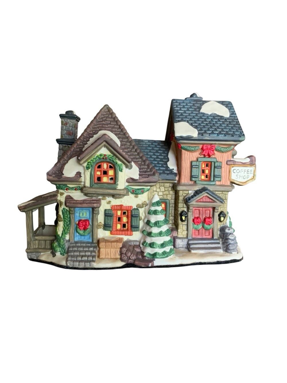 Christmas House Village Holiday Coffee Shop Christmas Street Collection Building